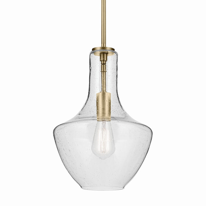 Kichler 42141NBRCS One Light Pendant, Natural Brass