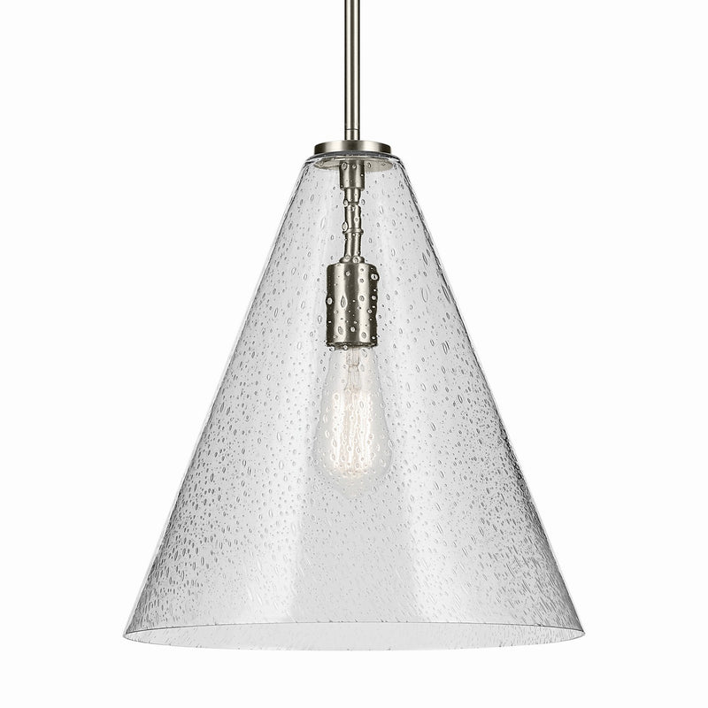 Kichler 42200NICS One Light Pendant, Brushed Nickel