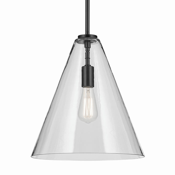 Kichler 42200BK One Light Pendant, Black