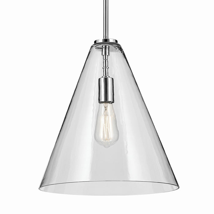 Kichler 42200CH One Light Pendant, Chrome