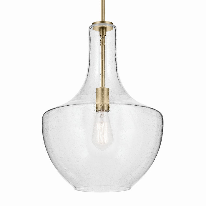 Kichler 42046NBRCS One Light Pendant, Natural Brass