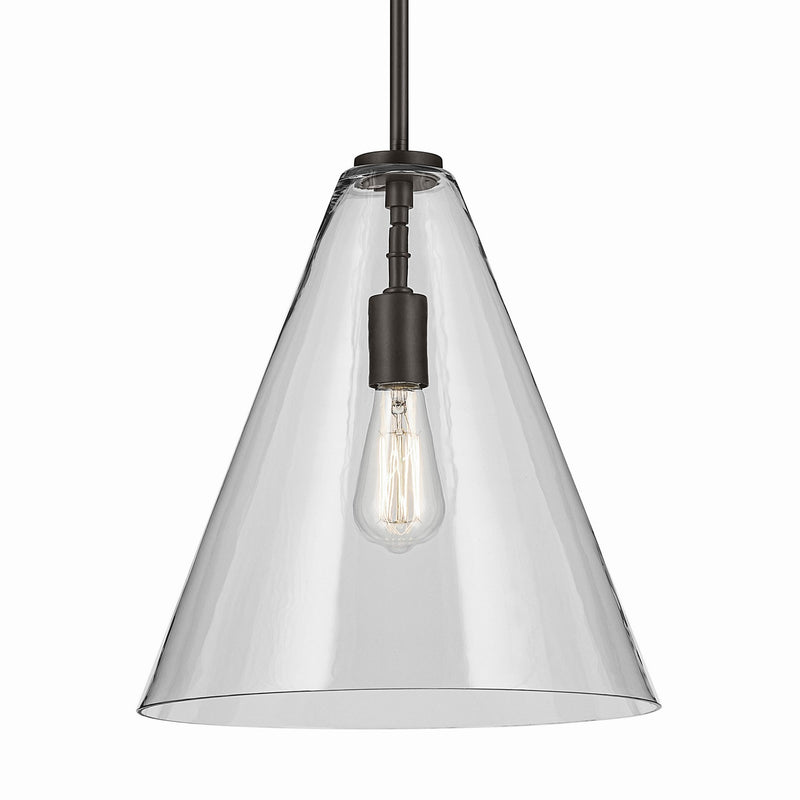 Kichler 42200OZ One Light Pendant, Olde Bronze