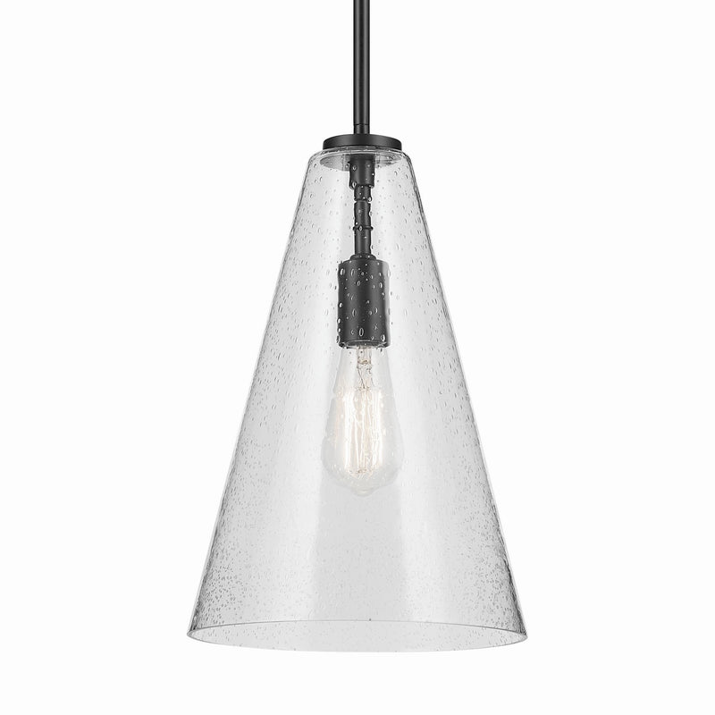 Kichler 42199BKCS One Light Pendant, Black