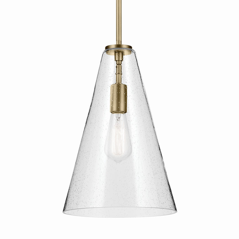 Kichler 42199NBRCS One Light Pendant, Natural Brass