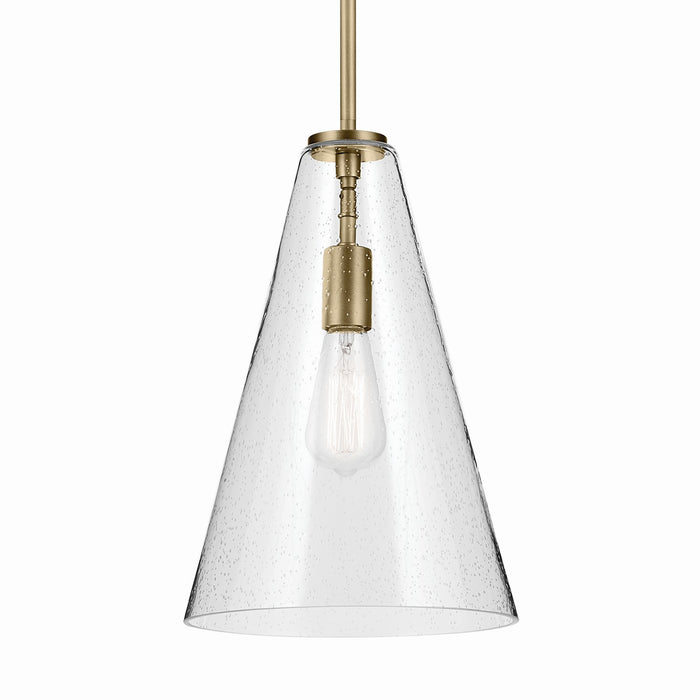 Kichler 42199NBRCS One Light Pendant, Natural Brass