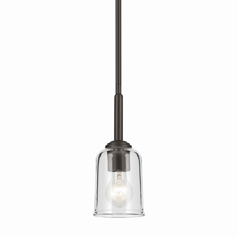 Kichler 43674OZCLR One Light Mini Pendant, Olde Bronze