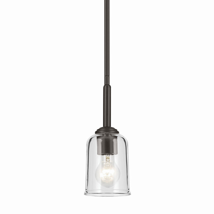 Kichler 43674OZCLR One Light Mini Pendant, Olde Bronze