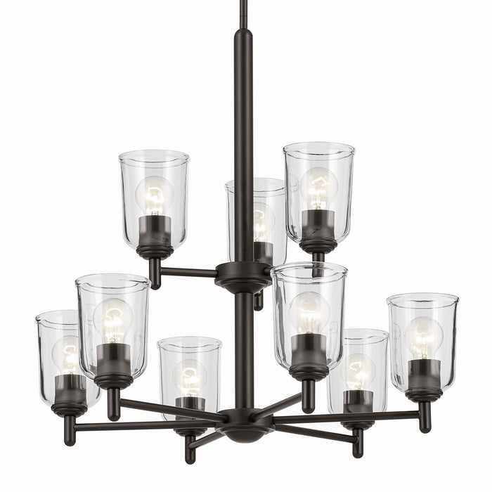 Kichler 43672OZCLR Nine Light Chandelier, Olde Bronze