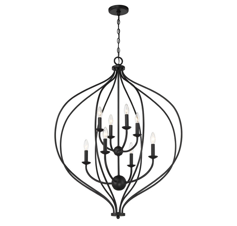 Lighting One E V6-L7-1299-8-89 Eight Light Pendant, Matte Black