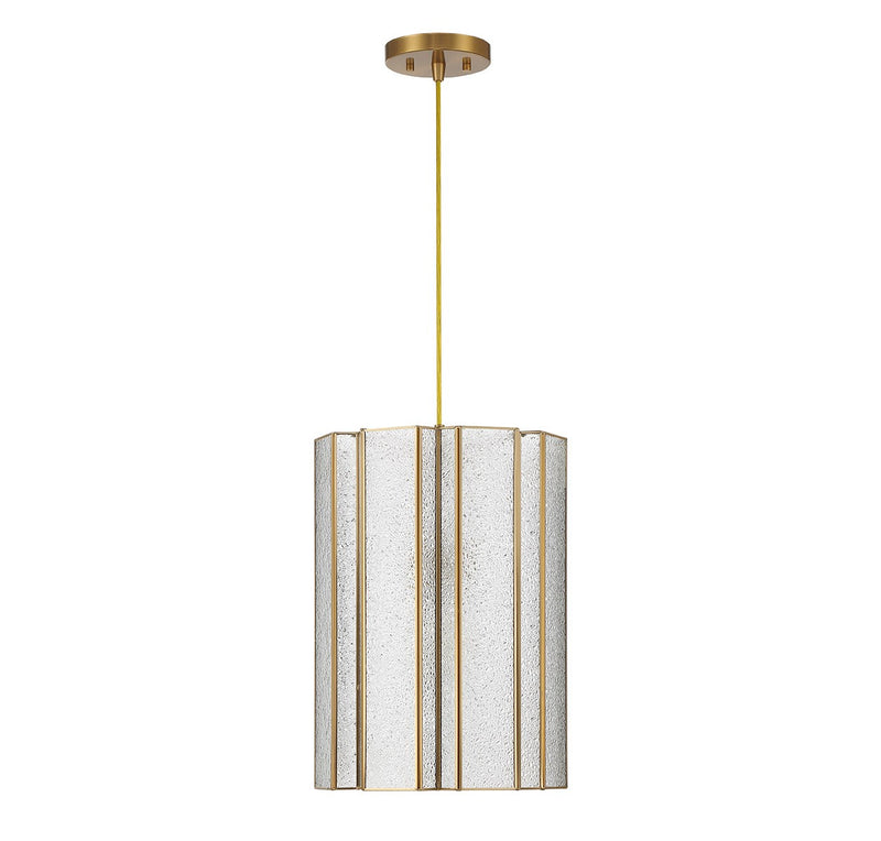 Lighting One E V6-L7-4026-1-322 One Light Pendant, Warm Brass