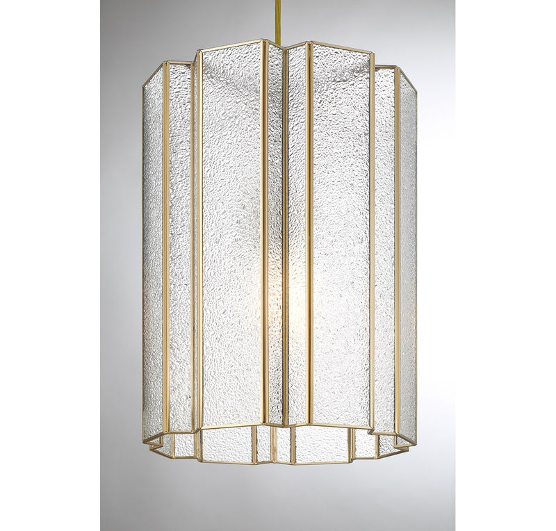 Lighting One E V6-L7-4026-1-322 One Light Pendant, Warm Brass