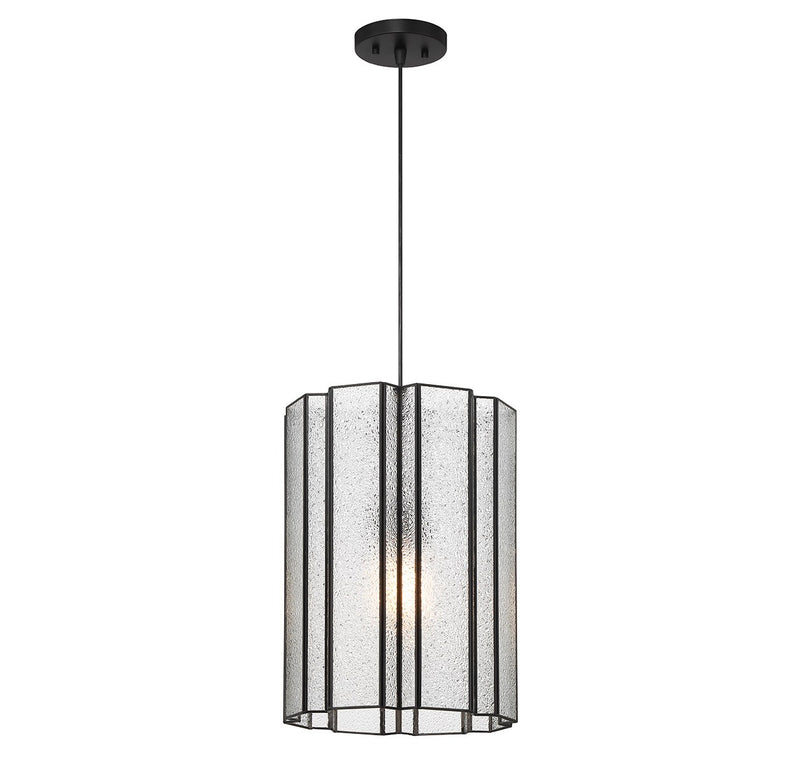 Lighting One E V6-L7-4026-1-89 One Light Pendant, Matte Black