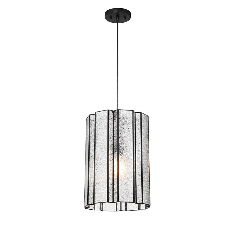 Lighting One E V6-L7-4026-1-89 One Light Pendant, Matte Black
