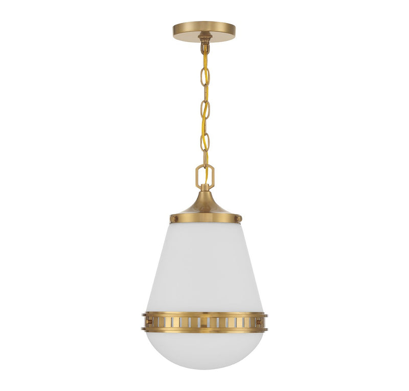 Lighting One E V6-L7-7950-1-322 One Light Pendant, Warm Brass