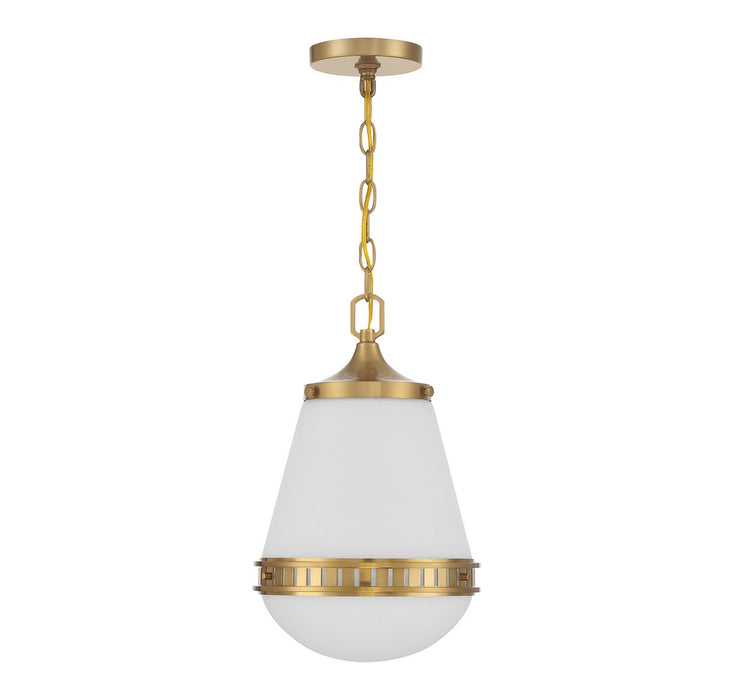 Lighting One E V6-L7-7950-1-322 One Light Pendant, Warm Brass