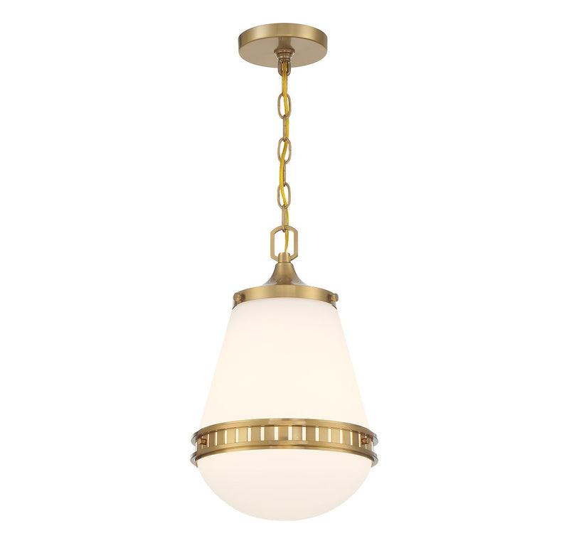 Lighting One E V6-L7-7950-1-322 One Light Pendant, Warm Brass