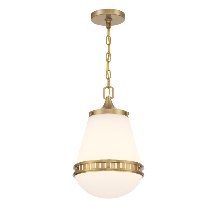 Lighting One E V6-L7-7950-1-322 One Light Pendant, Warm Brass