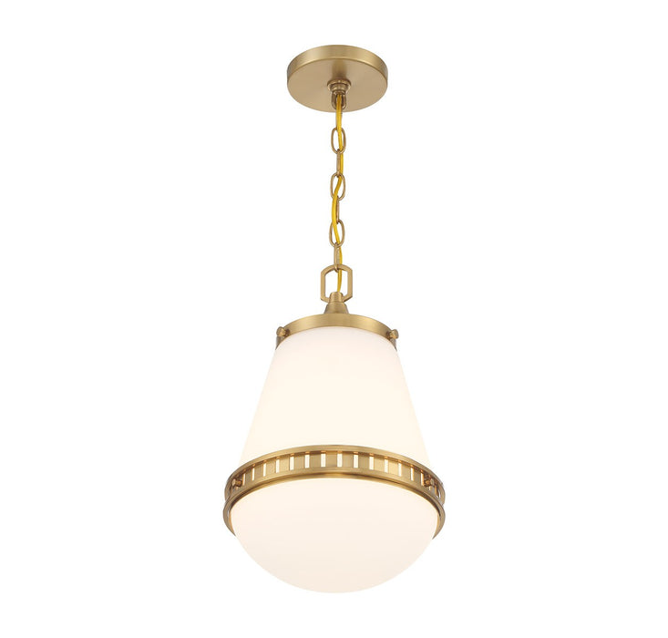 Lighting One E V6-L7-7950-1-322 One Light Pendant, Warm Brass