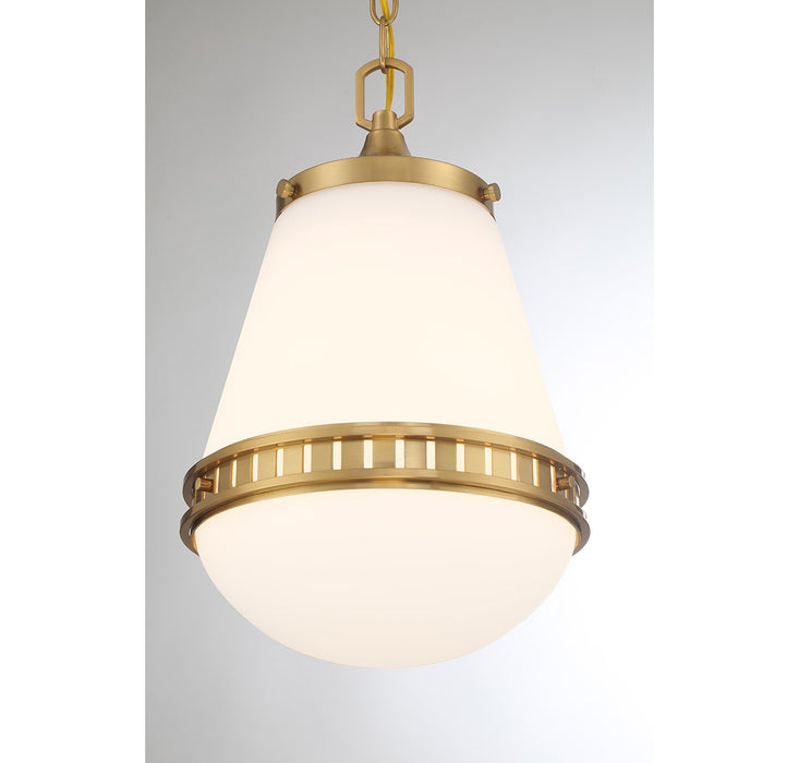 Lighting One E V6-L7-7950-1-322 One Light Pendant, Warm Brass