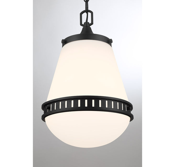 Lighting One E V6-L7-7950-1-89 One Light Pendant, Matte Black