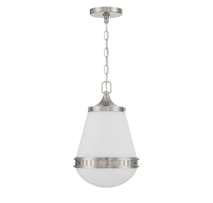 Lighting One E V6-L7-7950-1-SN One Light Pendant, Satin Nickel