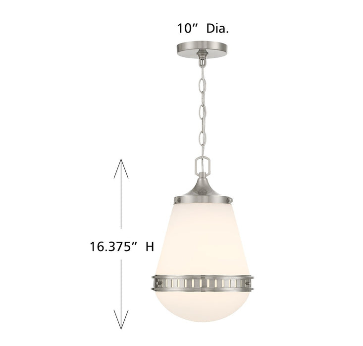 Lighting One E V6-L7-7950-1-SN One Light Pendant, Satin Nickel