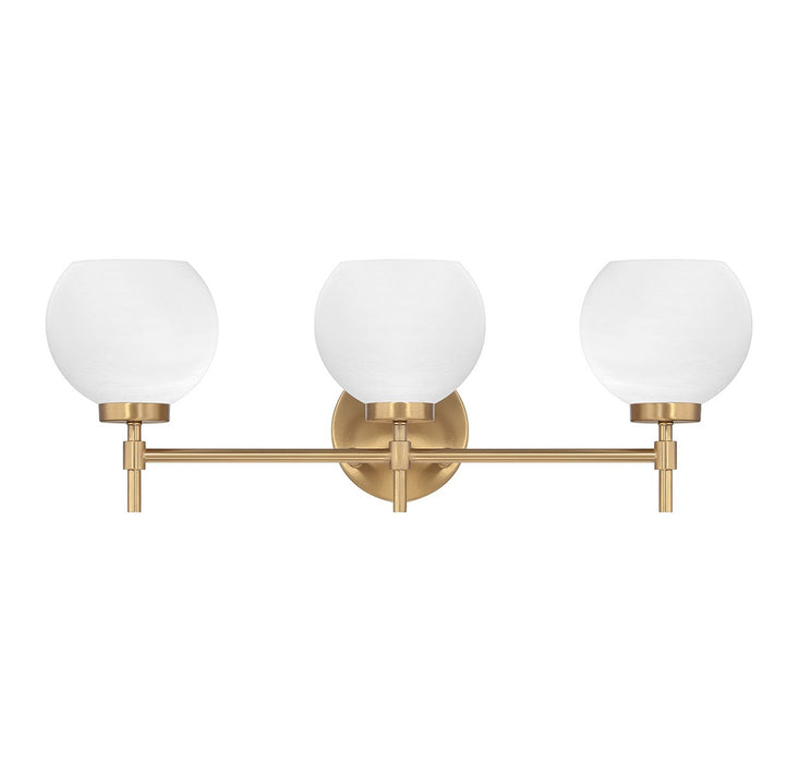 Lighting One E V6-L8-9621-3-322 Three Light Bathroom Vanity, Warm Brass