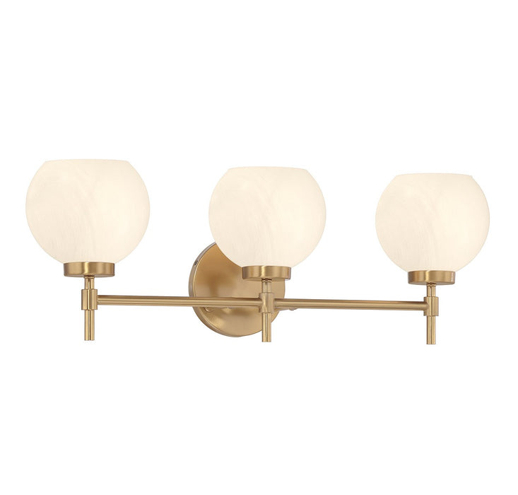 Lighting One E V6-L8-9621-3-322 Three Light Bathroom Vanity, Warm Brass