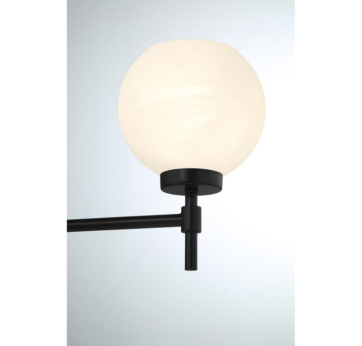 Lighting One E V6-L8-9621-3-BK Three Light Bathroom Vanity, Matte Black