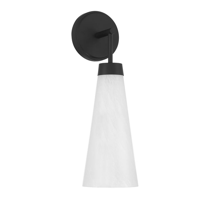 Lighting One E V6-L9-6085-1-89 One Light Wall Sconce, Matte Black