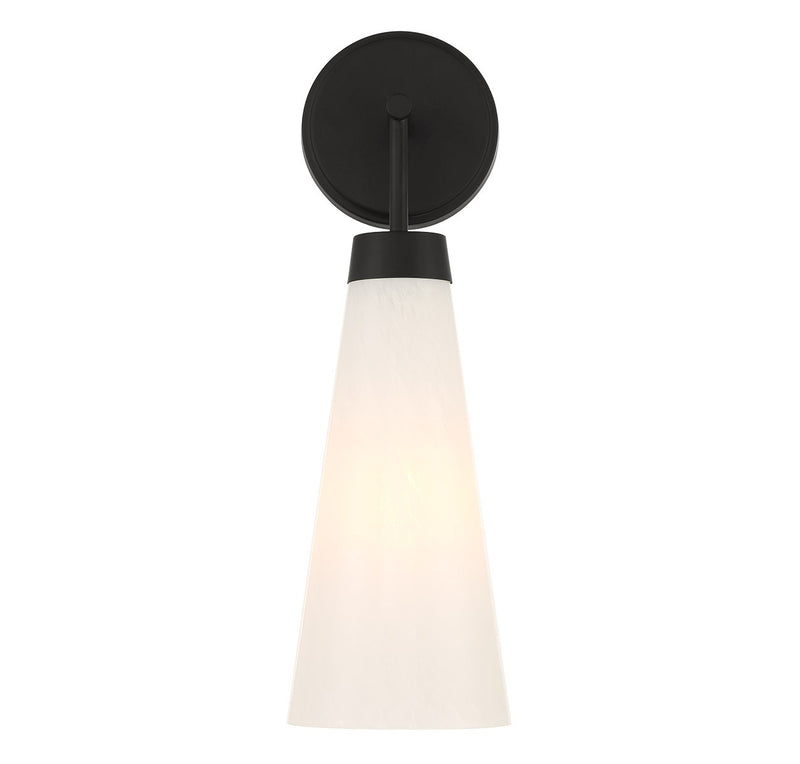 Lighting One E V6-L9-6085-1-89 One Light Wall Sconce, Matte Black