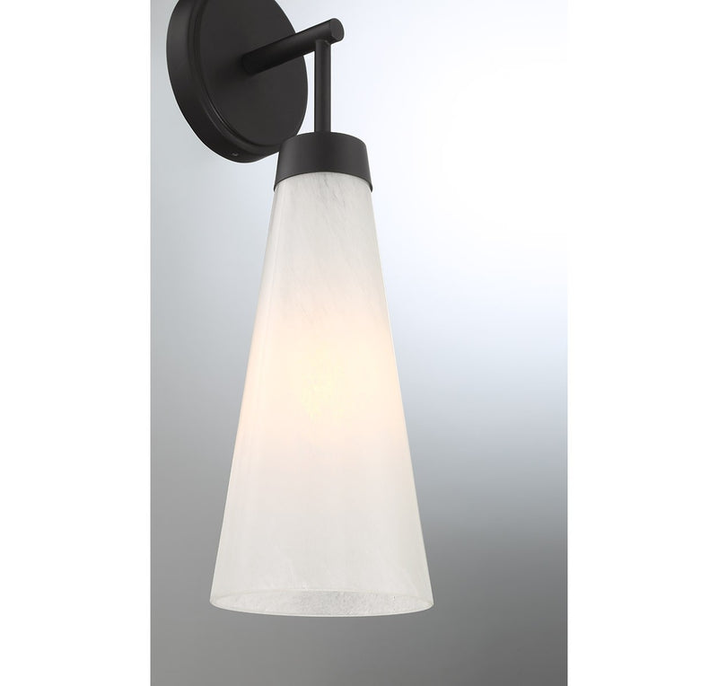 Lighting One E V6-L9-6085-1-89 One Light Wall Sconce, Matte Black