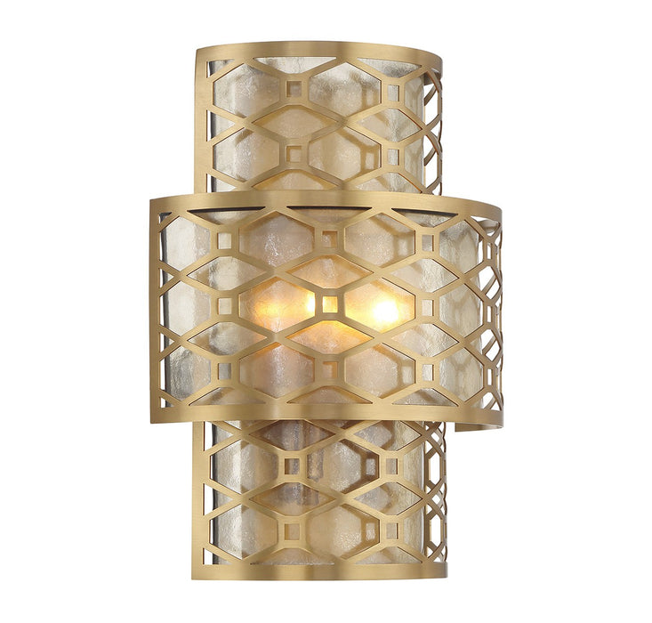 Lighting One E V6-L9-6102-2-322 Two Light Wall Sconce, Warm Brass