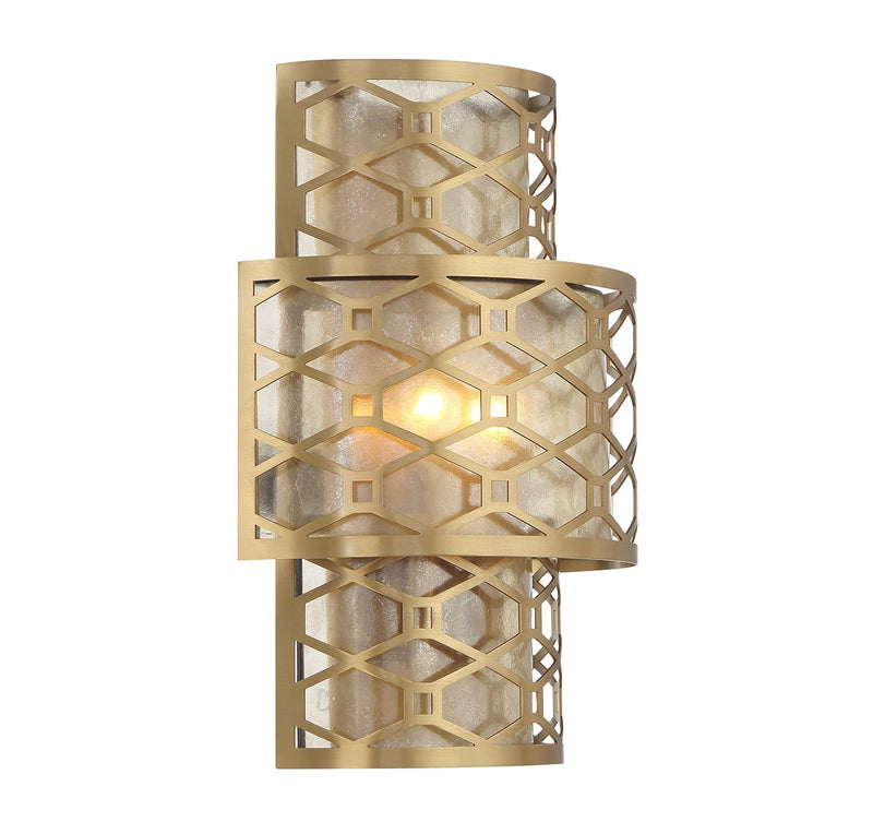 Lighting One E V6-L9-6102-2-322 Two Light Wall Sconce, Warm Brass