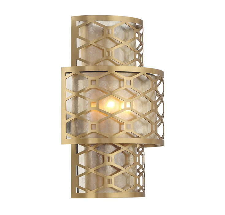 Lighting One E V6-L9-6102-2-322 Two Light Wall Sconce, Warm Brass