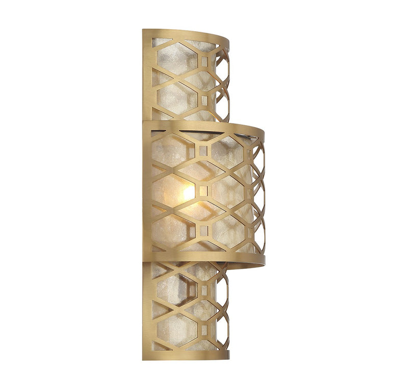 Lighting One E V6-L9-6102-2-322 Two Light Wall Sconce, Warm Brass