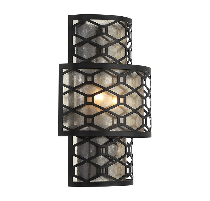 Lighting One E V6-L9-6102-2-89 Two Light Wall Sconce, Matte Black
