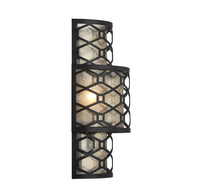 Lighting One E V6-L9-6102-2-89 Two Light Wall Sconce, Matte Black