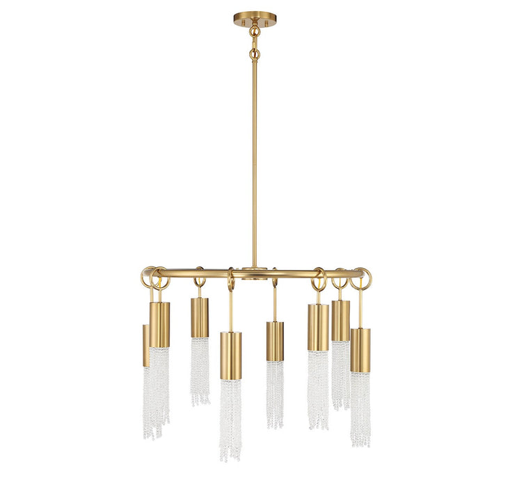 Savoy House 1-1366-8-322 Eight Light Chandelier, Warm Brass