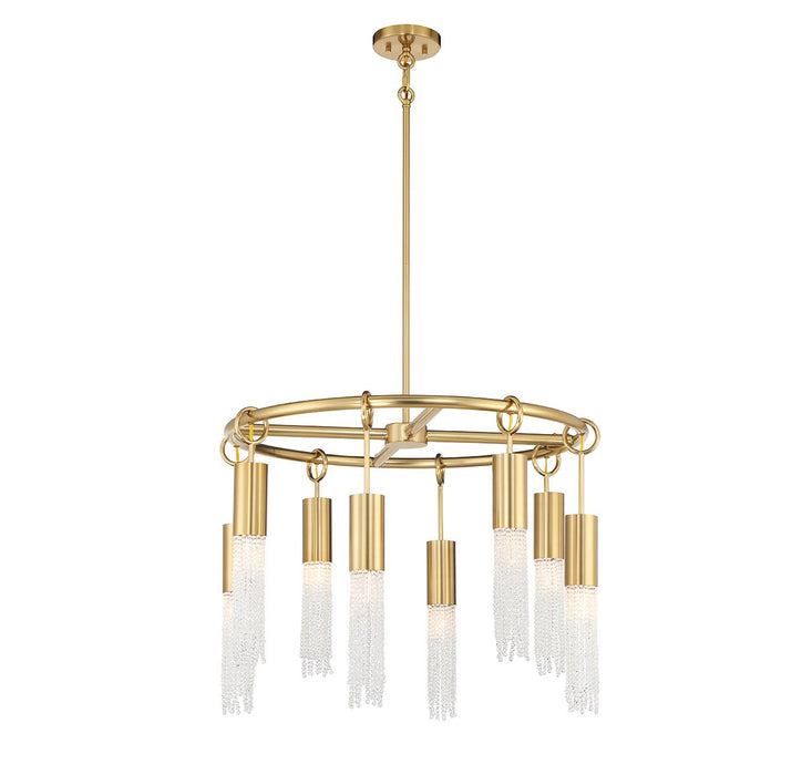 Savoy House 1-1366-8-322 Eight Light Chandelier, Warm Brass