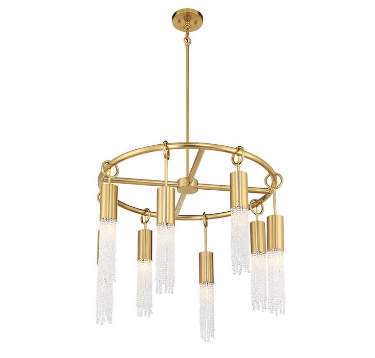 Savoy House 1-1366-8-322 Eight Light Chandelier, Warm Brass