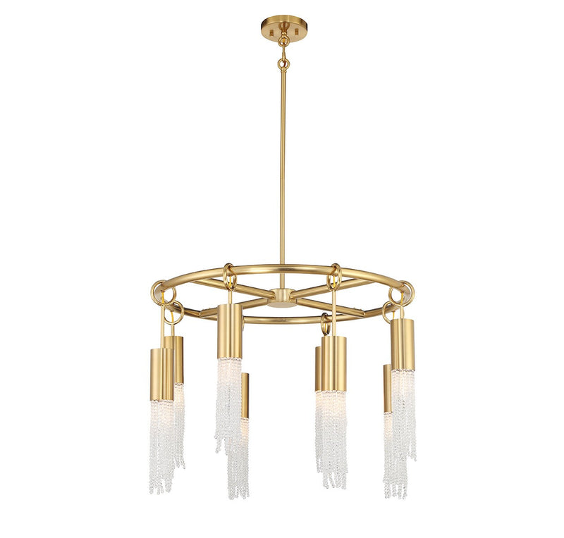 Savoy House 1-1366-8-322 Eight Light Chandelier, Warm Brass