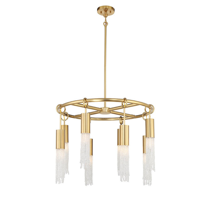 Savoy House 1-1366-8-322 Eight Light Chandelier, Warm Brass