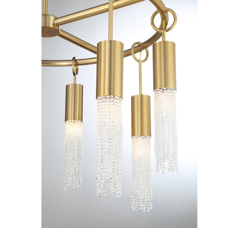 Savoy House 1-1366-8-322 Eight Light Chandelier, Warm Brass