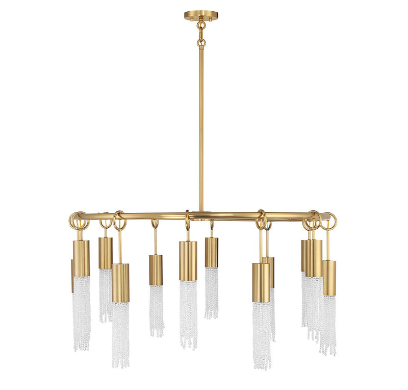 Savoy House 1-1367-12-322 12 Light Chandelier, Warm Brass