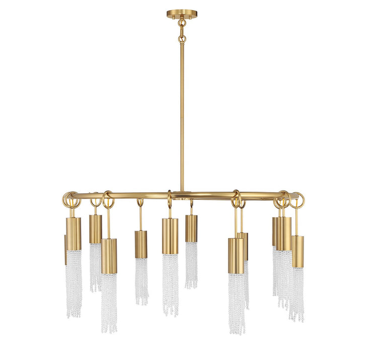 Savoy House 1-1367-12-322 12 Light Chandelier, Warm Brass