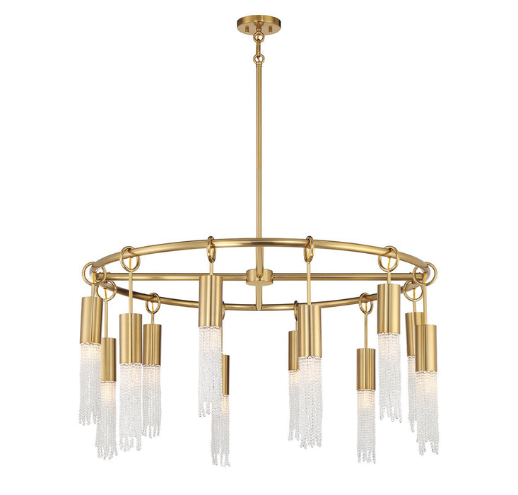 Savoy House 1-1367-12-322 12 Light Chandelier, Warm Brass