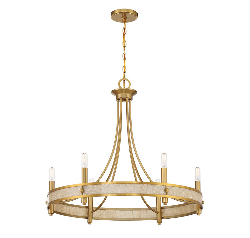 Savoy House 1-2053-6-322 Six Light Chandelier, Warm Brass