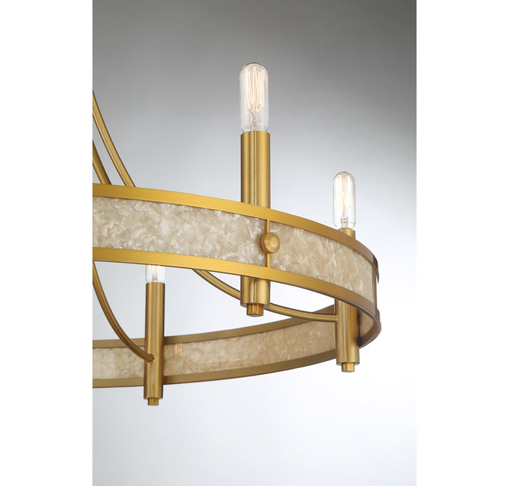Savoy House 1-2053-6-322 Six Light Chandelier, Warm Brass