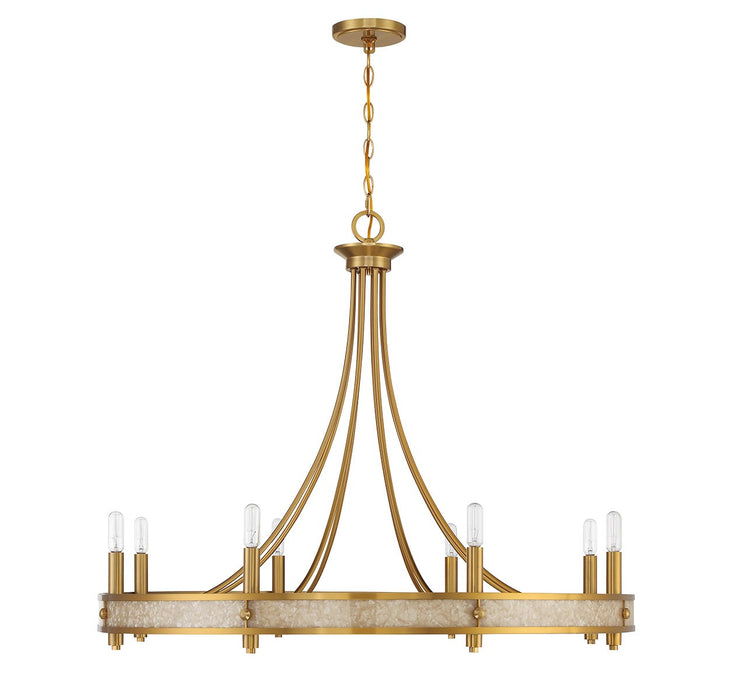 Savoy House 1-2054-8-322 Eight Light Chandelier, Warm Brass